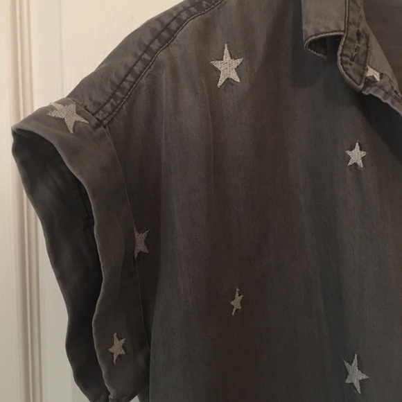 Button Down Denim Top - Picture 2 of 2